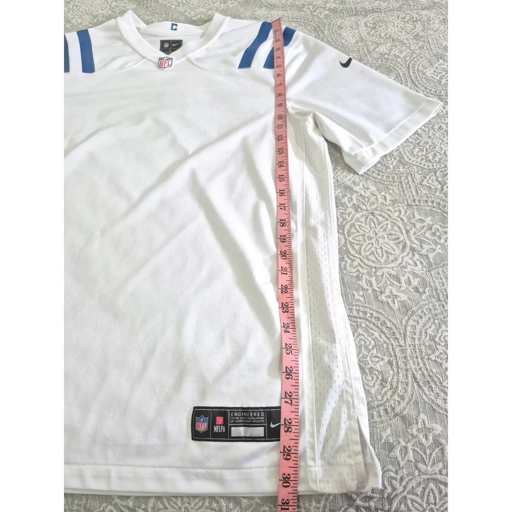 NWOT Nike NFL Indianapolis Colts Jersey Men's Large‎ White Blue Football